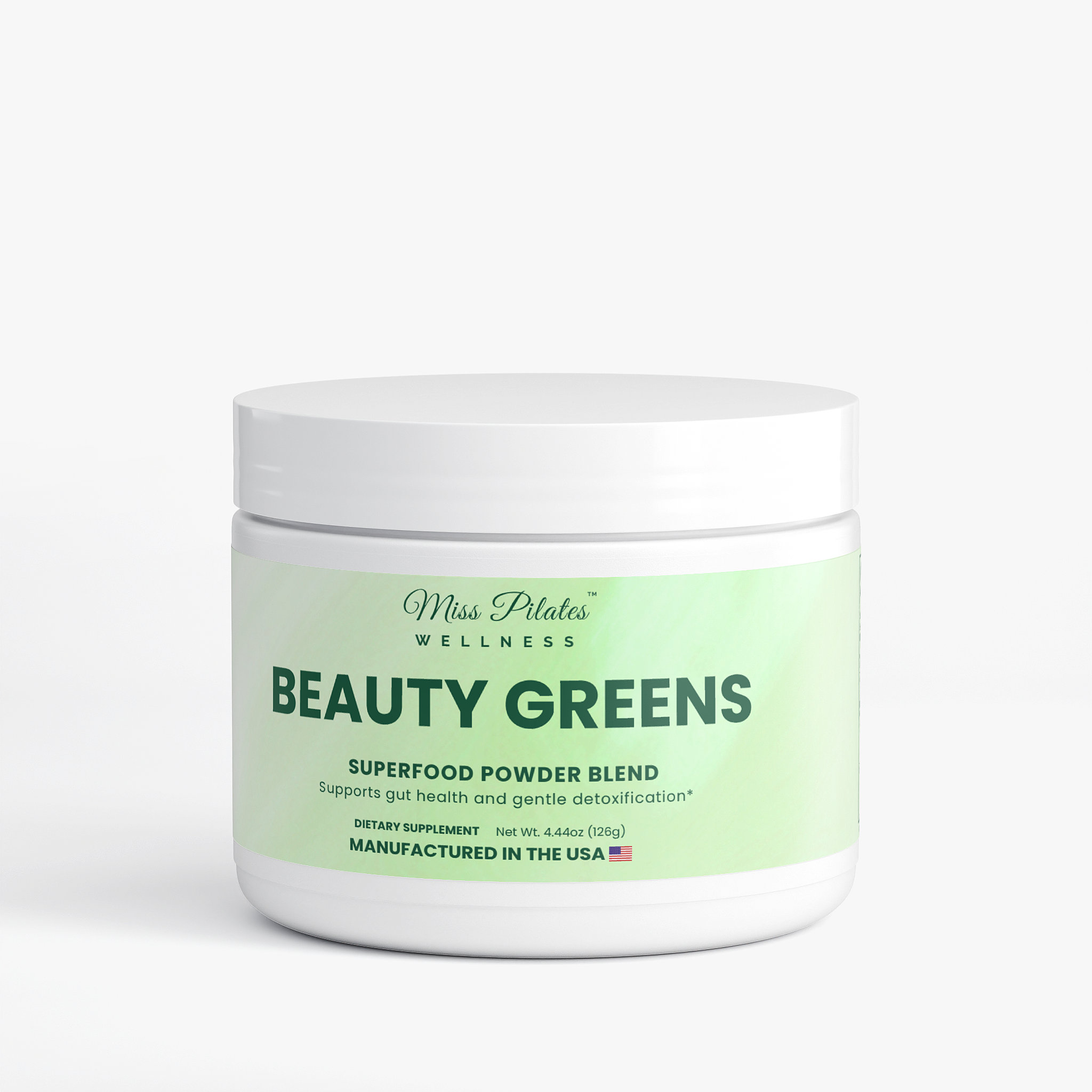 Miss Pilates Wellness Beauty Greens — superfood powder blend for gut health
